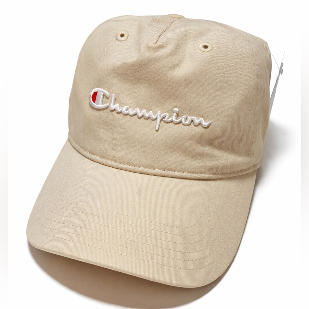 Champion Khaki Cap with Embroidered Logo